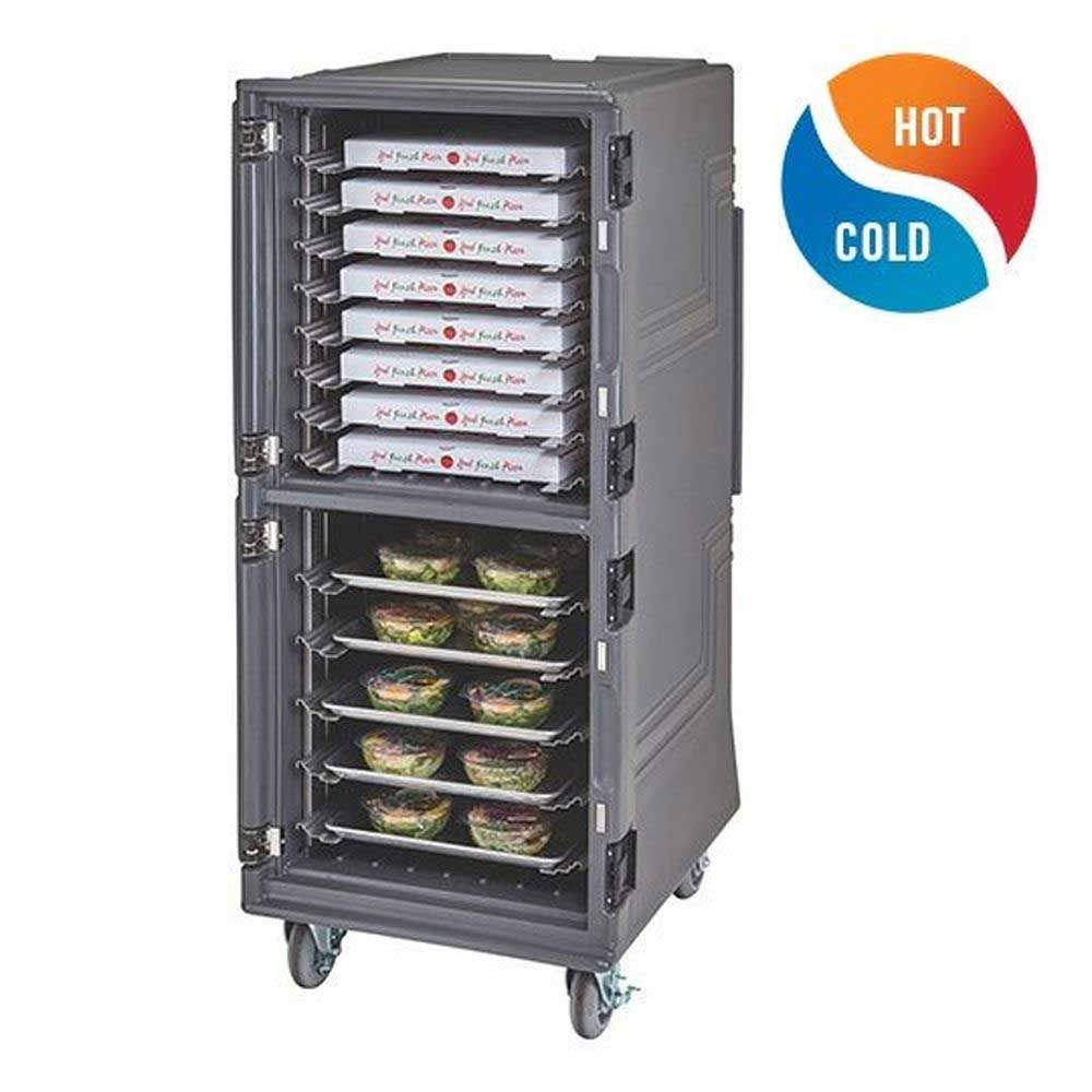 Cambro Pro Cart Ultra Charcoal Gray Tall 110v Electric Top Cold/bottom Hot Food Holding And Transport Cabinet With Security Package