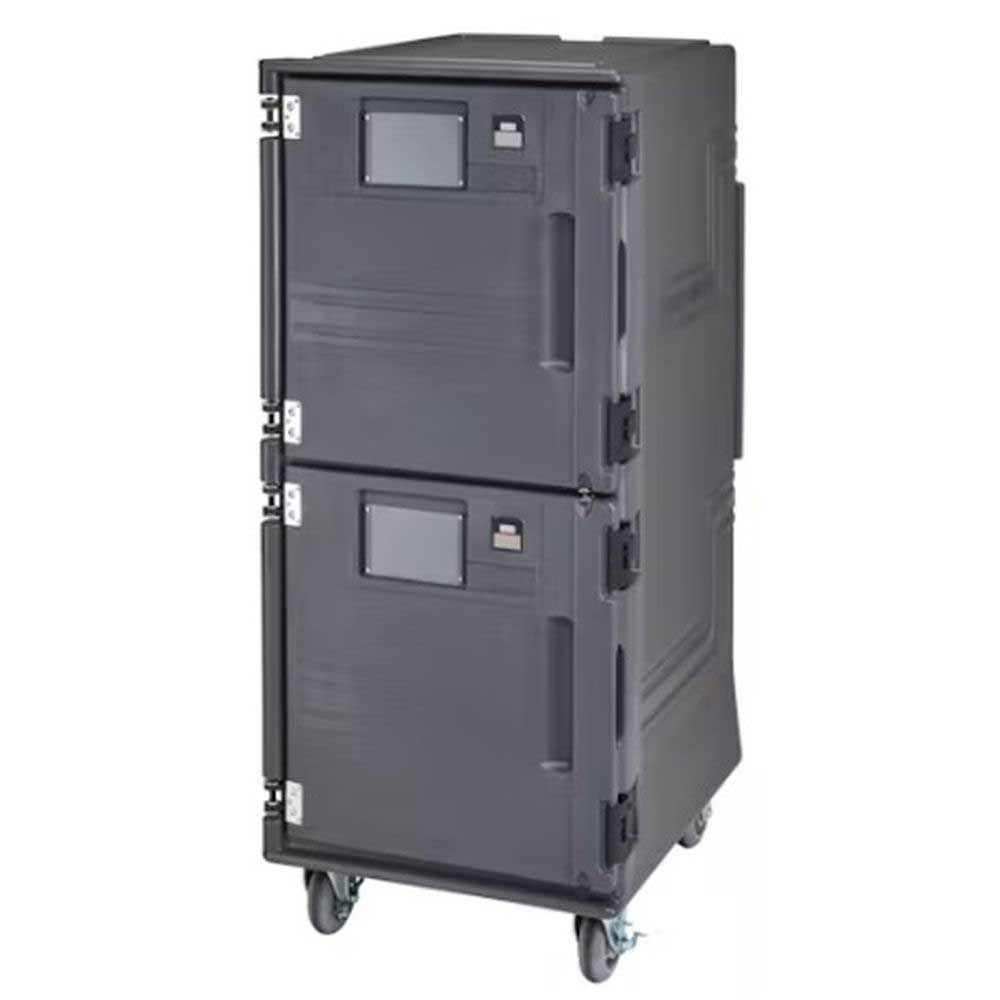 Cambro Pro Cart Ultra Charcoal Gray Tall 110v Electric Top Passive/bottom Hot Food Holding And Transport Cabinet With Security Package