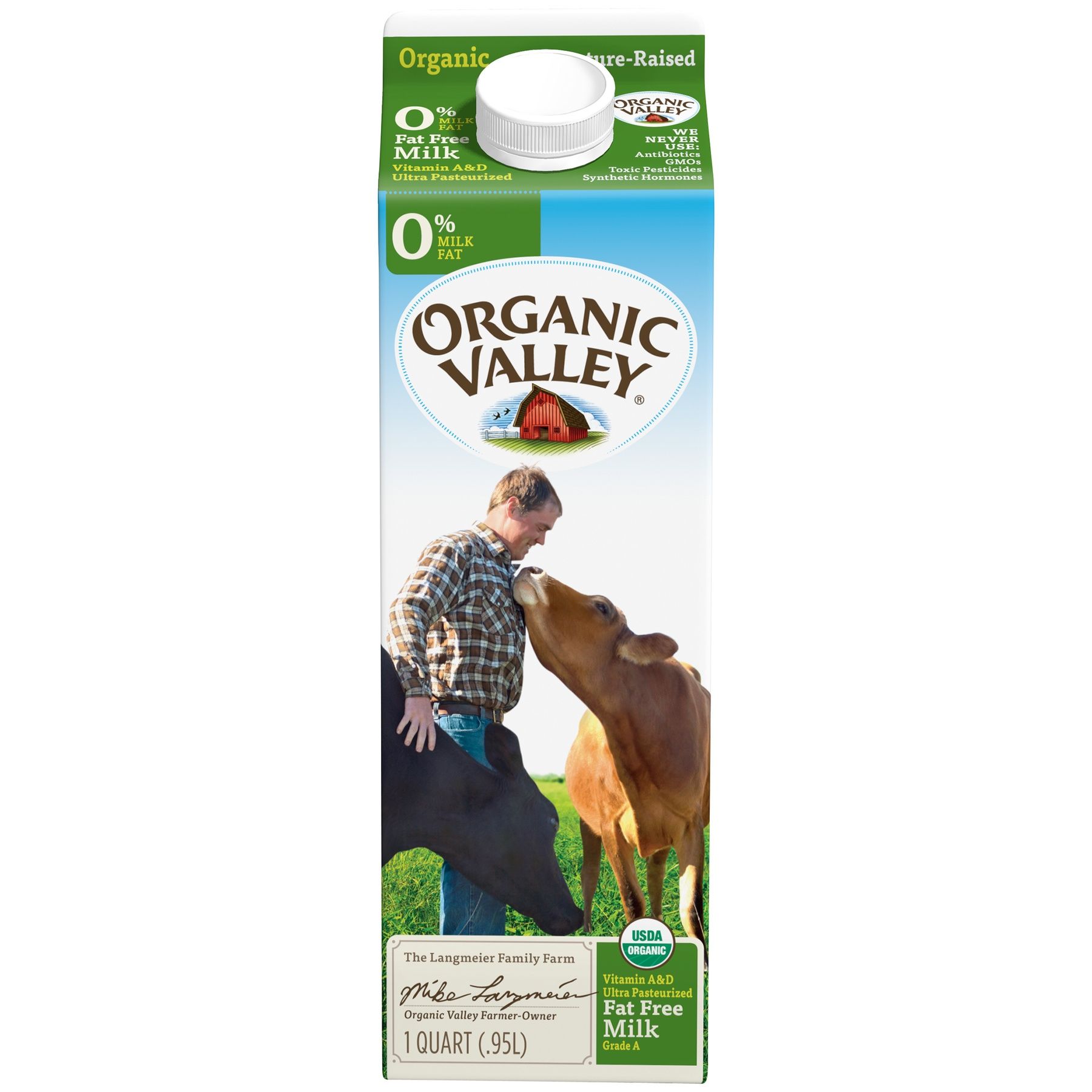 Organic Valley Ultra Pasteurized 2 Percent Reduced Fat Milk, Lactose Free, 64 Fluid Ounce -- 6 Per Case