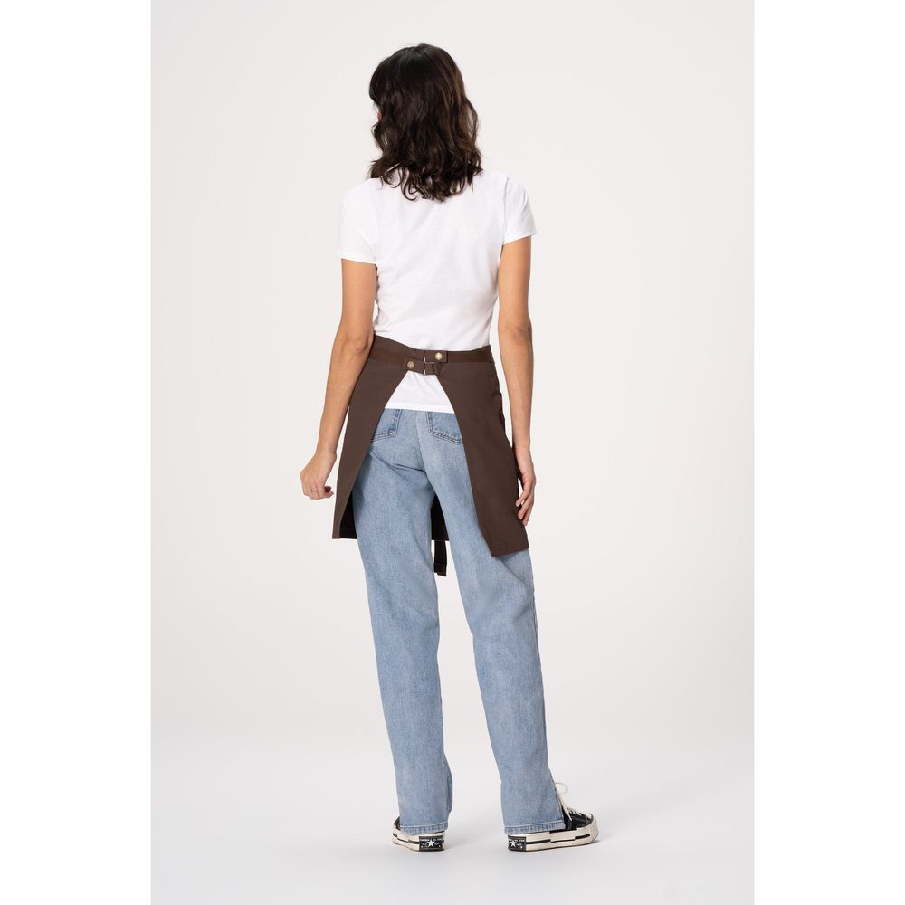Chef Works Espresso Lockharte Half Bistro Canvas Apron For Unisex, 19 Inch Long X 31.5 Inch Wide