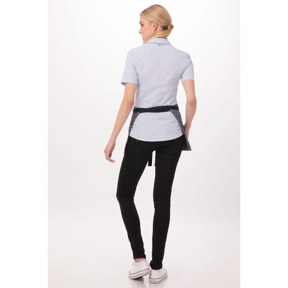Chef Works Indigo Blue Portland Waist Apron, 12 Inch Long X 23 Inch Wide