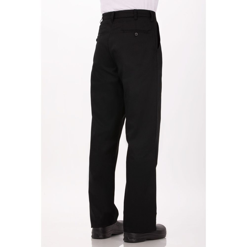 Chef Works Black Classic Fit Basic Chef Pant For Men, 46 Inch