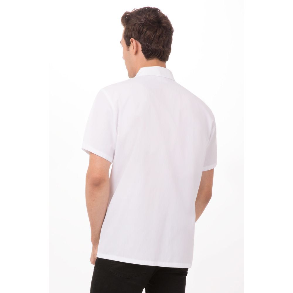 Chef Works White Small Classic Fit Utility Cook Shirt For Unisex