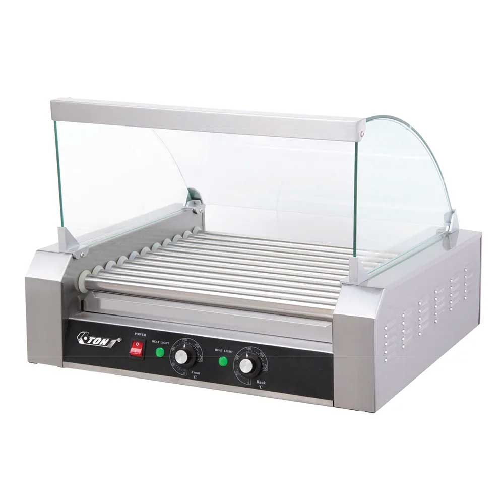 Global Solutions Sneeze Guard For 30 Count Mechanical Roller Grill, 19.25 X 17.5 X 9.5 Inch