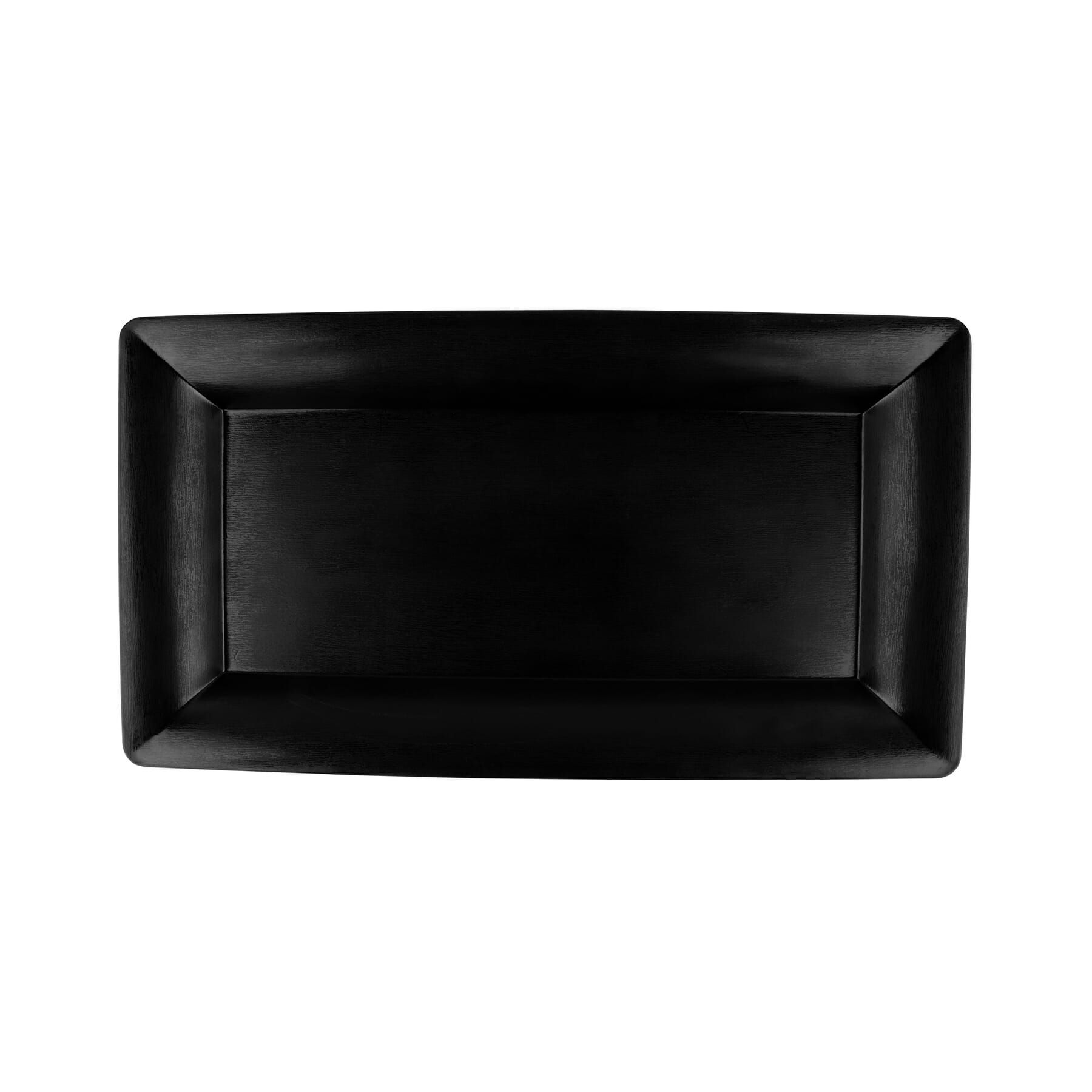 Get Enterprises Black Bake And Brew Melamine Rectangular Display Tray, 10.25 X 19 Inch -- 3 Per Case