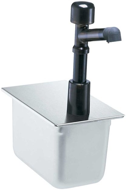 Server Cp-6 1/2 Stainless Steel Condiment Pump, 4 Quart Capacity