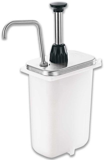 Server Stainless Steel 1.25 Ounce Fountain Condiment Jar Pump, 3.5 Quart Capacity
