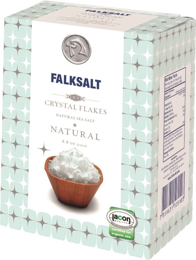 Falksalt Natural Crystal Sea Salt Flakes, 8.8 Ounce -- 12 Per Case