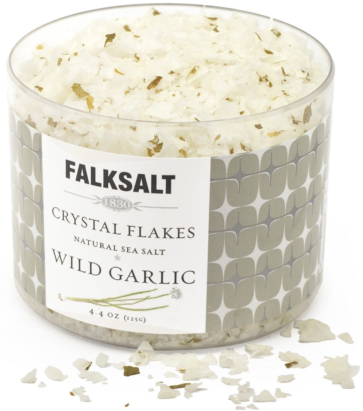 Falksalt Wild Garlic Crystal Sea Salt Flakes, 4.4 Ounce -- 10 Per Case