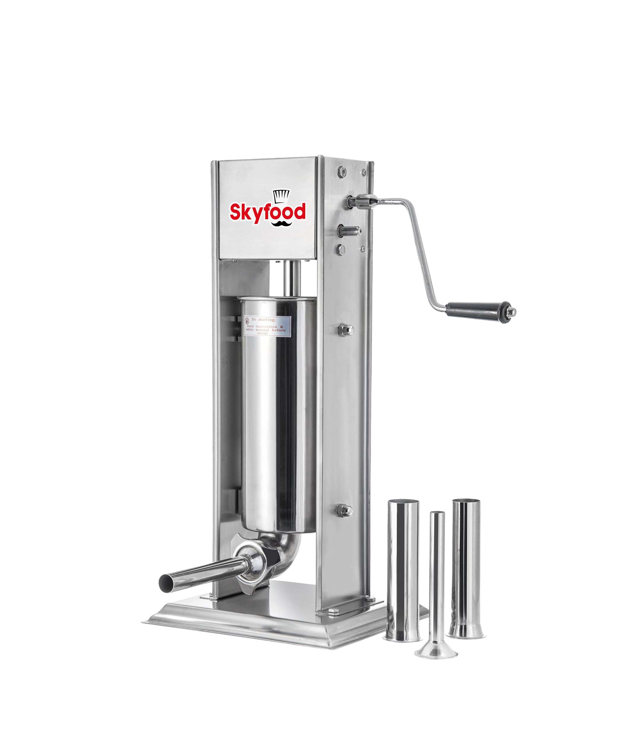 Skyfood Stainless Steel Manual Sausage Stuffer, 7 Pound