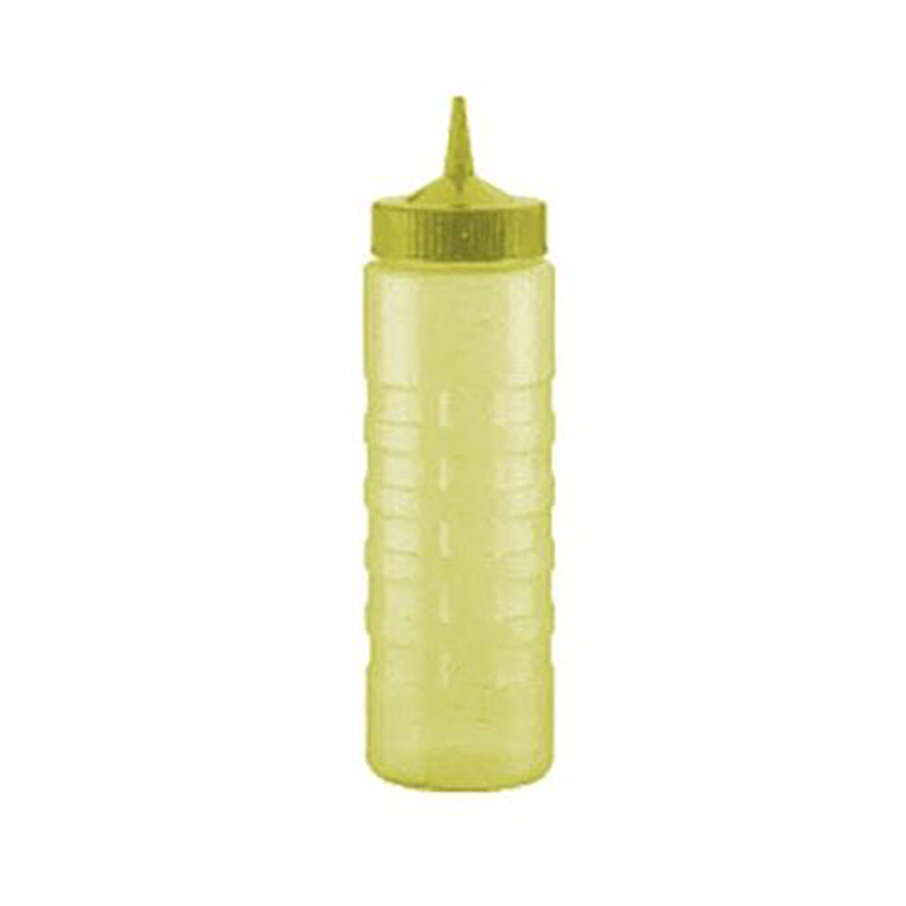 Vollrath 4924cj-08 Yellow Translucent Wide Mouth Squeeze Bottle Only, 24 Ounce Capacity