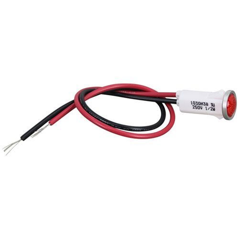 Ember Glo Red 250v Signal Light Fits 1/2 Inch Hole For Ember Glo Part Number 161500
