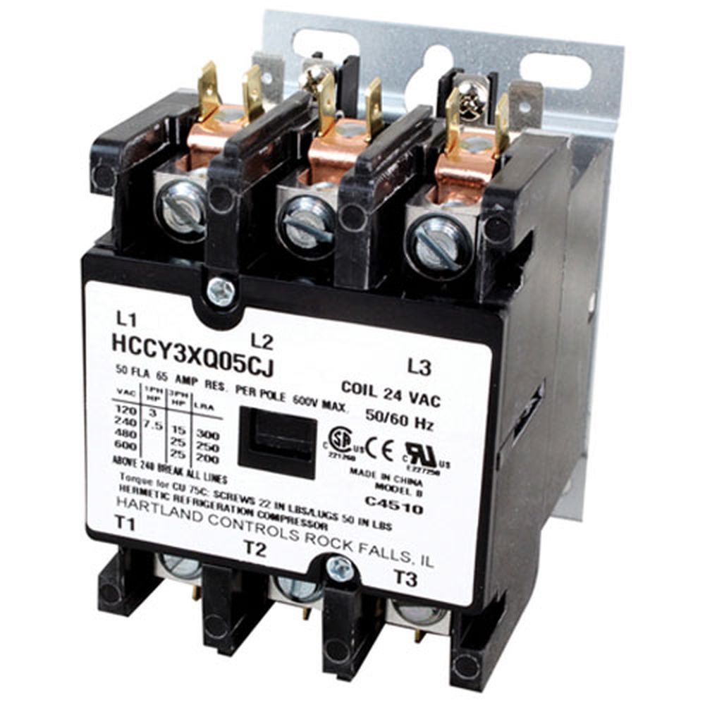 Groen Gro106306 50/65 Amp 24 Volt 3 Pole Contactor