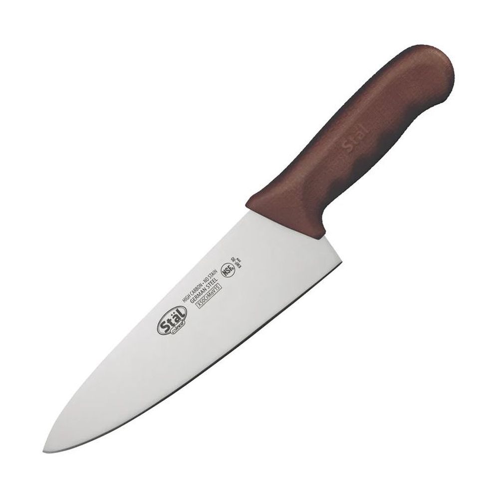 Winco Kwp-80n Stal Brown Handle Chefs Knife, 8 Inch