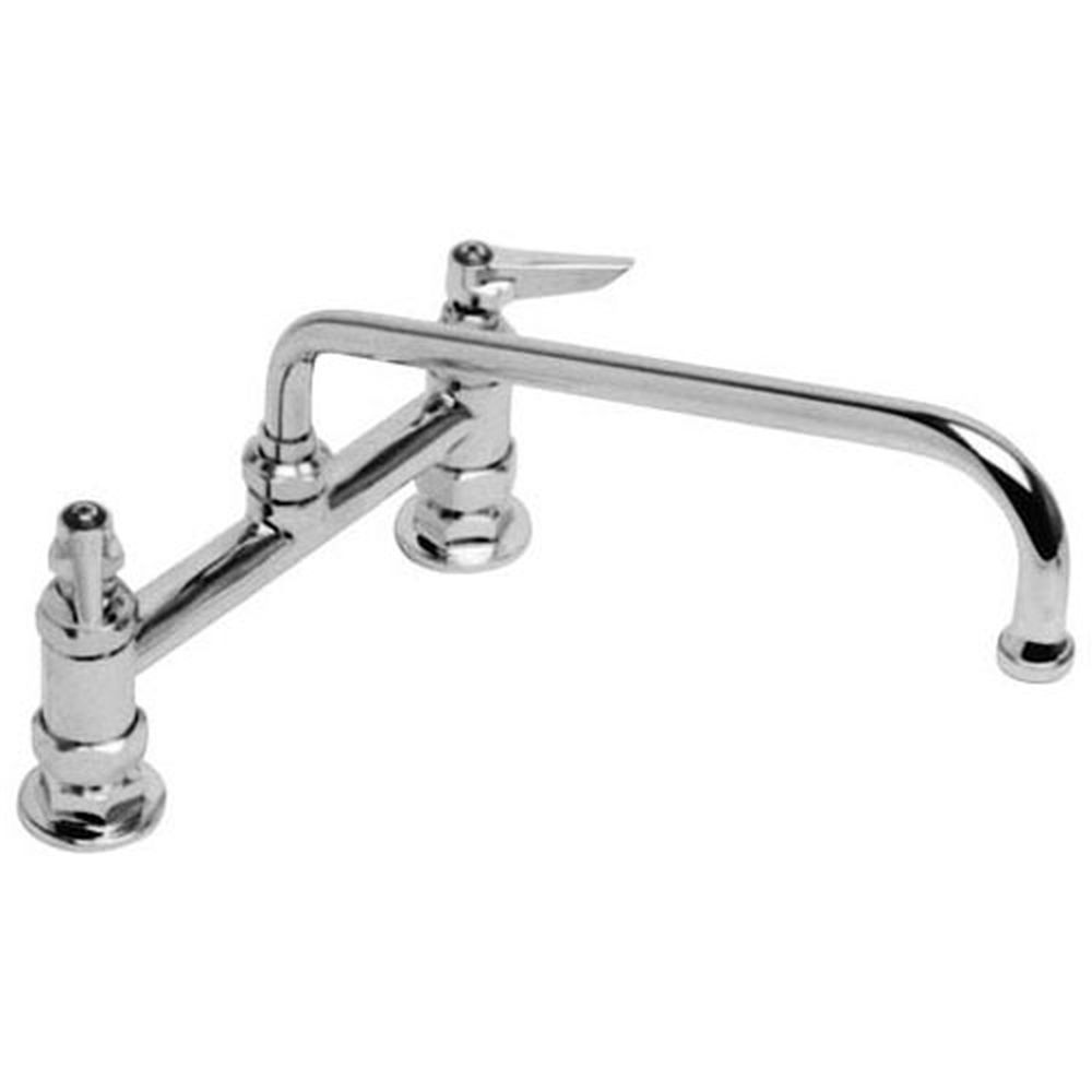T&s Brass Tsbb-0221 8 Inch Deck Mount Heavy Duty Pantry Faucet With 12 Inch Spout
