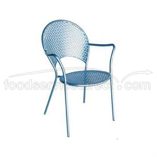Emu Antique Iron Sole Outdoor Stacking Armchair, Steel Mesh Interlace Seat And Back, Tubular Steel Frame, 34 X 24 X 24 Inch -- 4 Per Case
