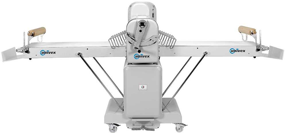 Univex Floor Model 3 Phase 220 Volt Reversible Dough Sheeter, 75 3/5 Inch Long