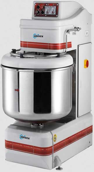 Univex Silverline 3 Phase 208-240 Volt Spiral Mixer With 180 Quart Fixed Bowl