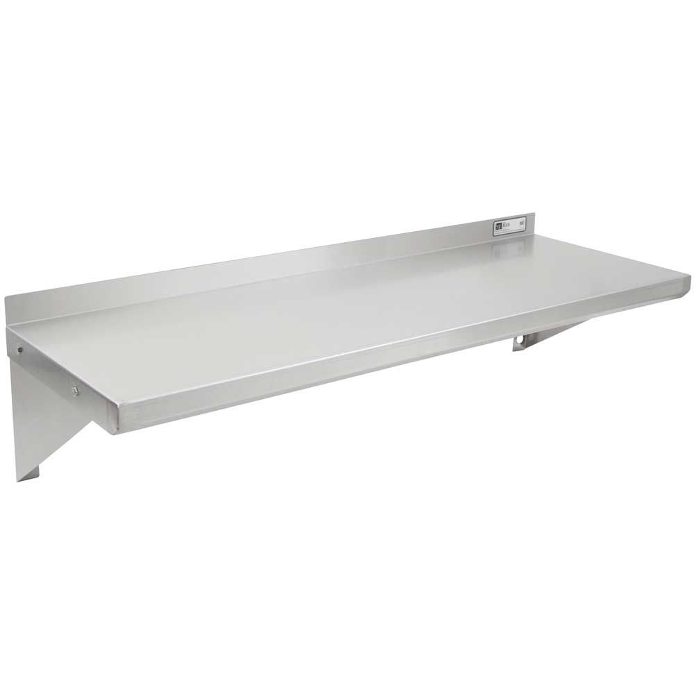 John Boos 18 Gauge Stainless Steel Wall Shelf, 132 X 12 Inch