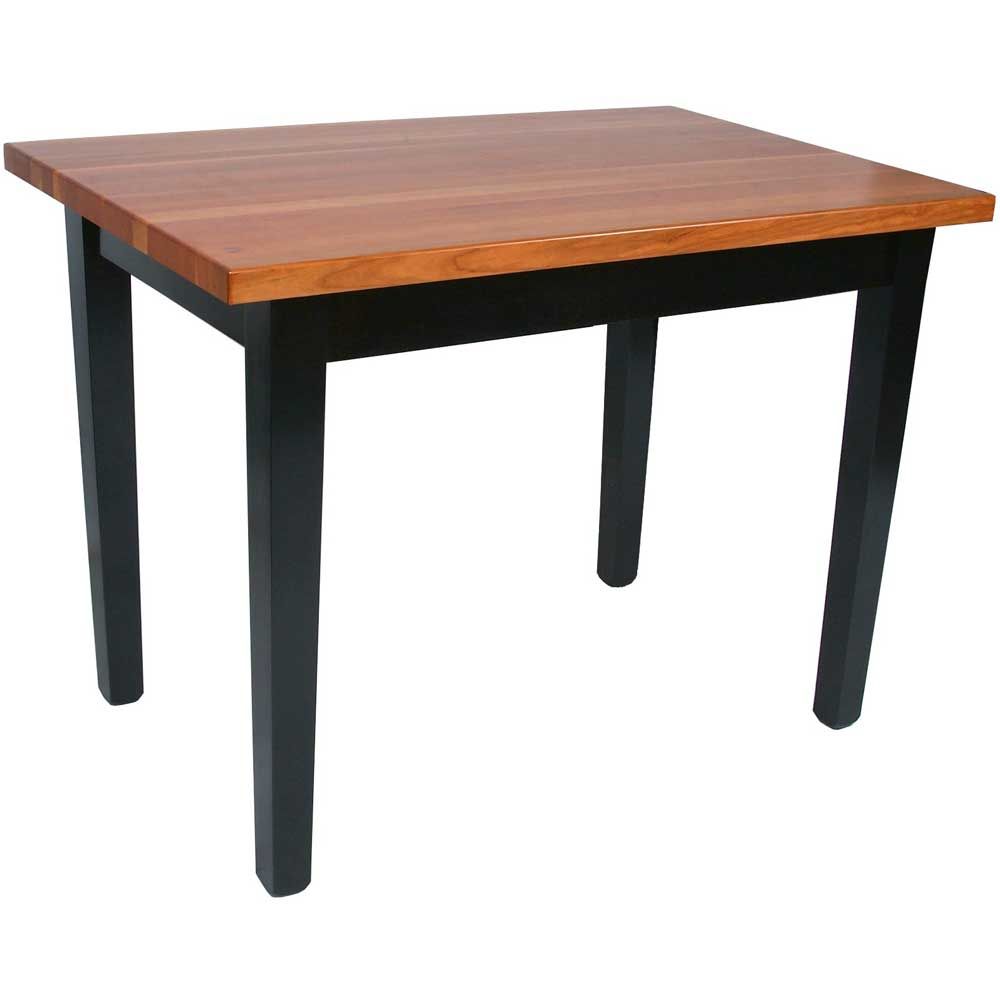 John Boos Varnique Finish Cherry Le Classique Table With One Shelf, 48 X 36 X 1.5 Inch