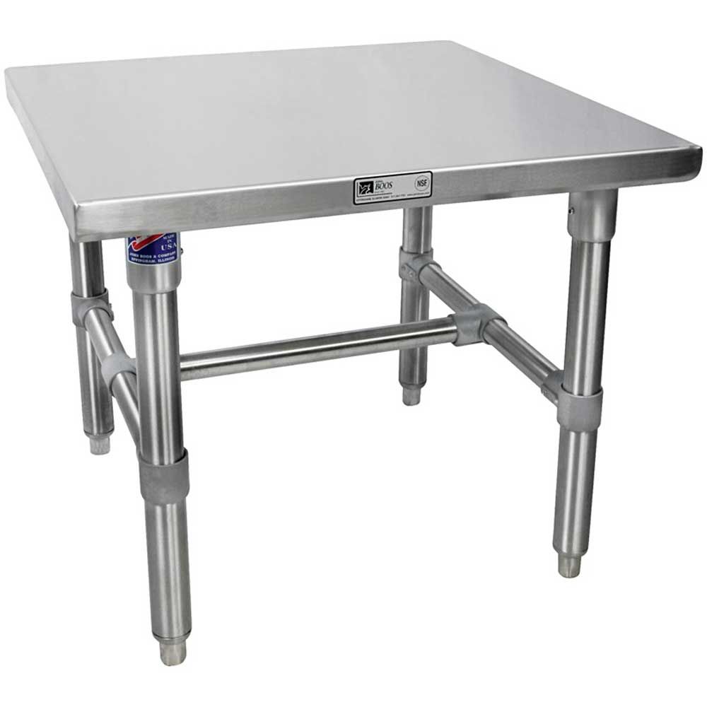 John Boos 16 Gauge Stainless Steel Base And Bracing Flat Top Machine Stand, 30 X 20 Inch
