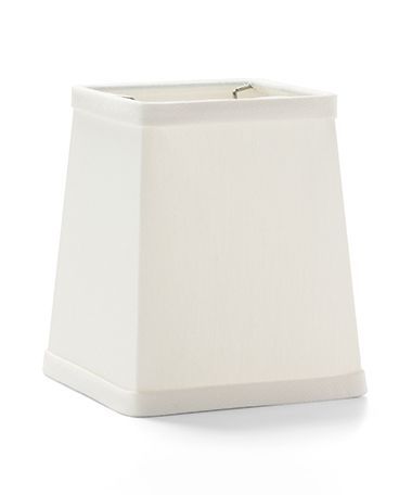 Hollowick Ivory Tapered Square Fabric Candlestick Shade, 4 3/4 X 4 1/4 X 4 1/4 Inch