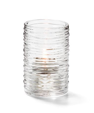 Hollowick Typhoon Clear Spun Glass Tealight Cylinder Lamp, 3 1/4 X 2 1/8 X 2 1/8 Inch