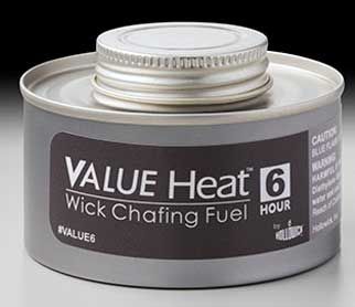 Hollowick Value Heat 6 Hour Screw Top Liquid Wick Chafing Fuel, 2.25 X 3.375 X 3.375 Inch -- 24 Per Case
