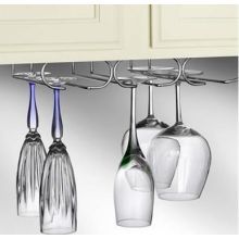 Spectrum Chrome Under The Cabinet Triple Stemware Holder, 2.25 X 11.75 X 13 Inch