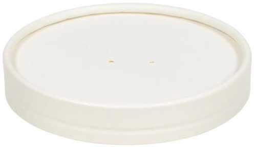Inno-pak White Paper Lid For 16s / 24 / 32 Ounce Soup Cup -- 500 Per Case