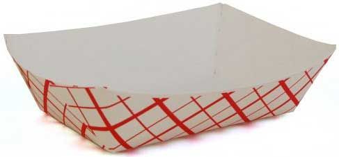 Southern Champion Number 200 Southland Red Check Paperboard Food Tray, 2 Pound Capacity, 250 Count -- 4 Per Case