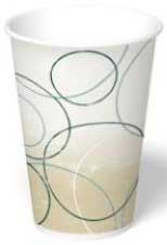 Graphic Packaging Champagne Paper Cold Cup, 7 Ounce, 100 Count -- 25 Per Case
