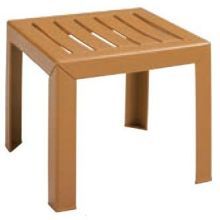Grosfillex Bahia Teakwood Stacking Low Table, 16 X 16 Inch