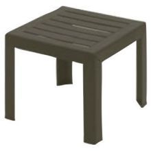 Grosfillex Bahia Bronze Mist Stacking Low Table, 16 X 16 Inch