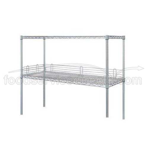 Wesco 48 Inch Shelf Edge For Wesco Chrome-plated Wire Shelving