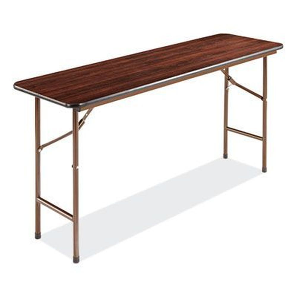 Alera Mahogany Rectangular Wood Folding Table, 59.88 X 17.75 X 29.13 Inch