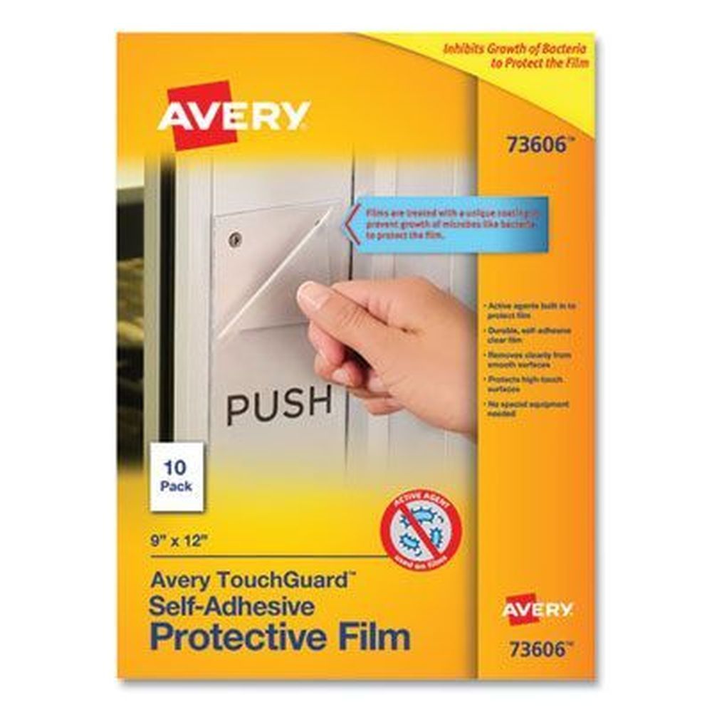 Avery Matte Clear Touchguard Protective Film Sheet, 9 X 12 Inch -- 10 Per Pack