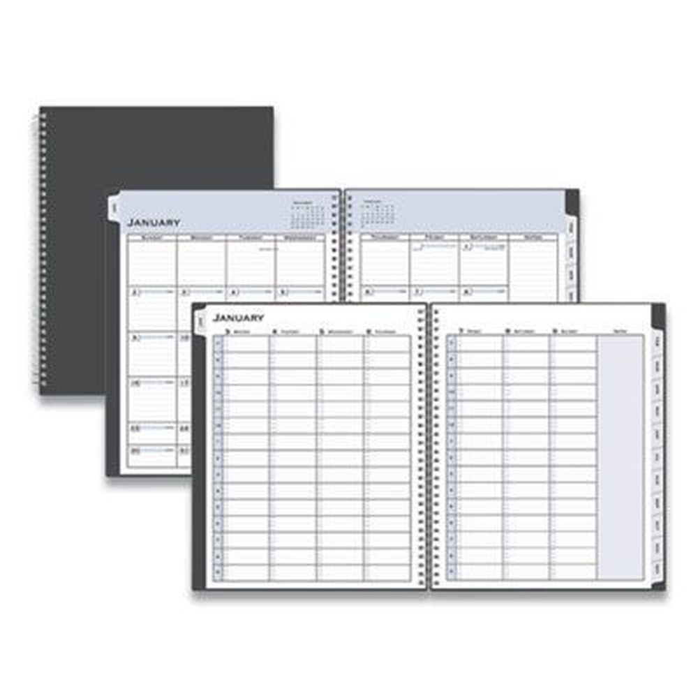 Blue Sky 12-month Passages Appointment Planner With Charcoal Cover, 11 X 8.5 Inch