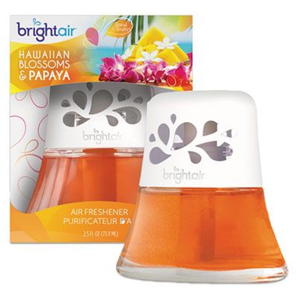 Bright Air Orange Hawaiian Blossoms And Papaya Scented Oil Air Freshener, 2.5 Ounce -- 6 Per Case