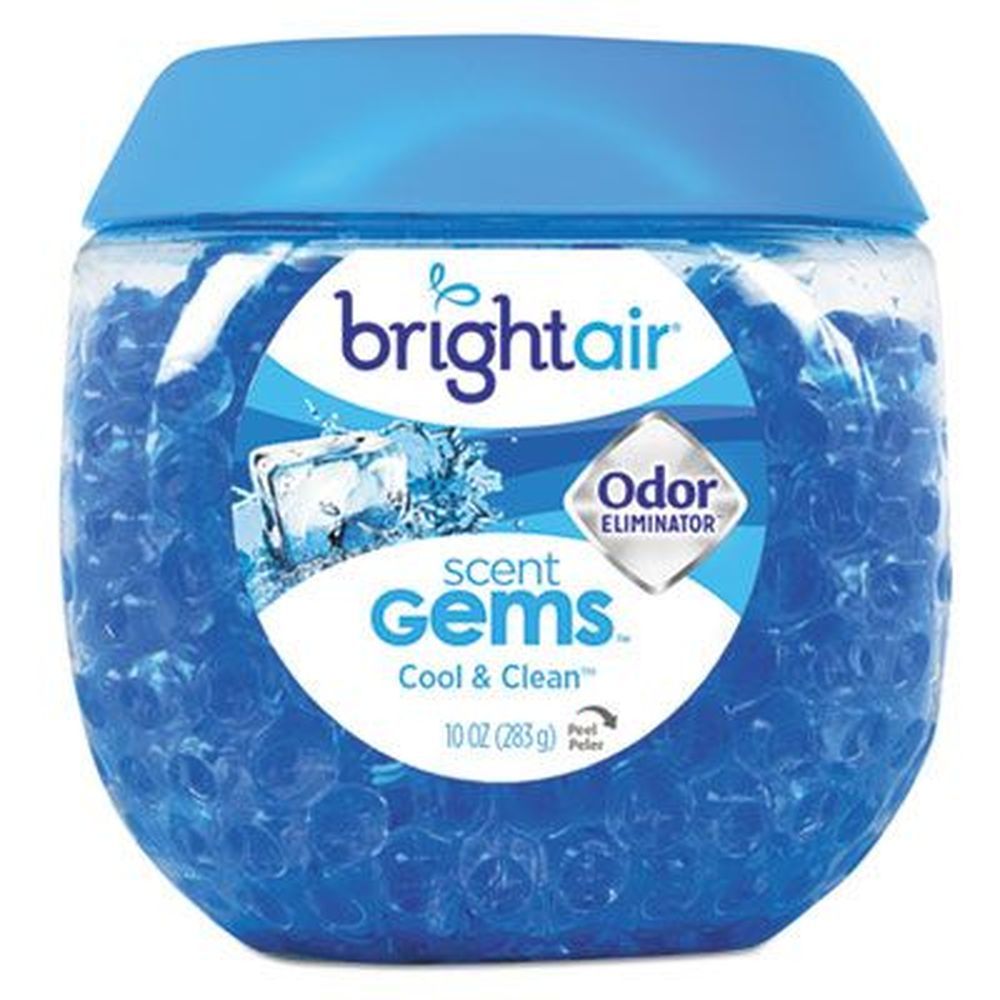 Bright Air Blue Cool And Clean Scent Gems Odor Eliminator, 10 Ounce Jar -- 6 Per Case