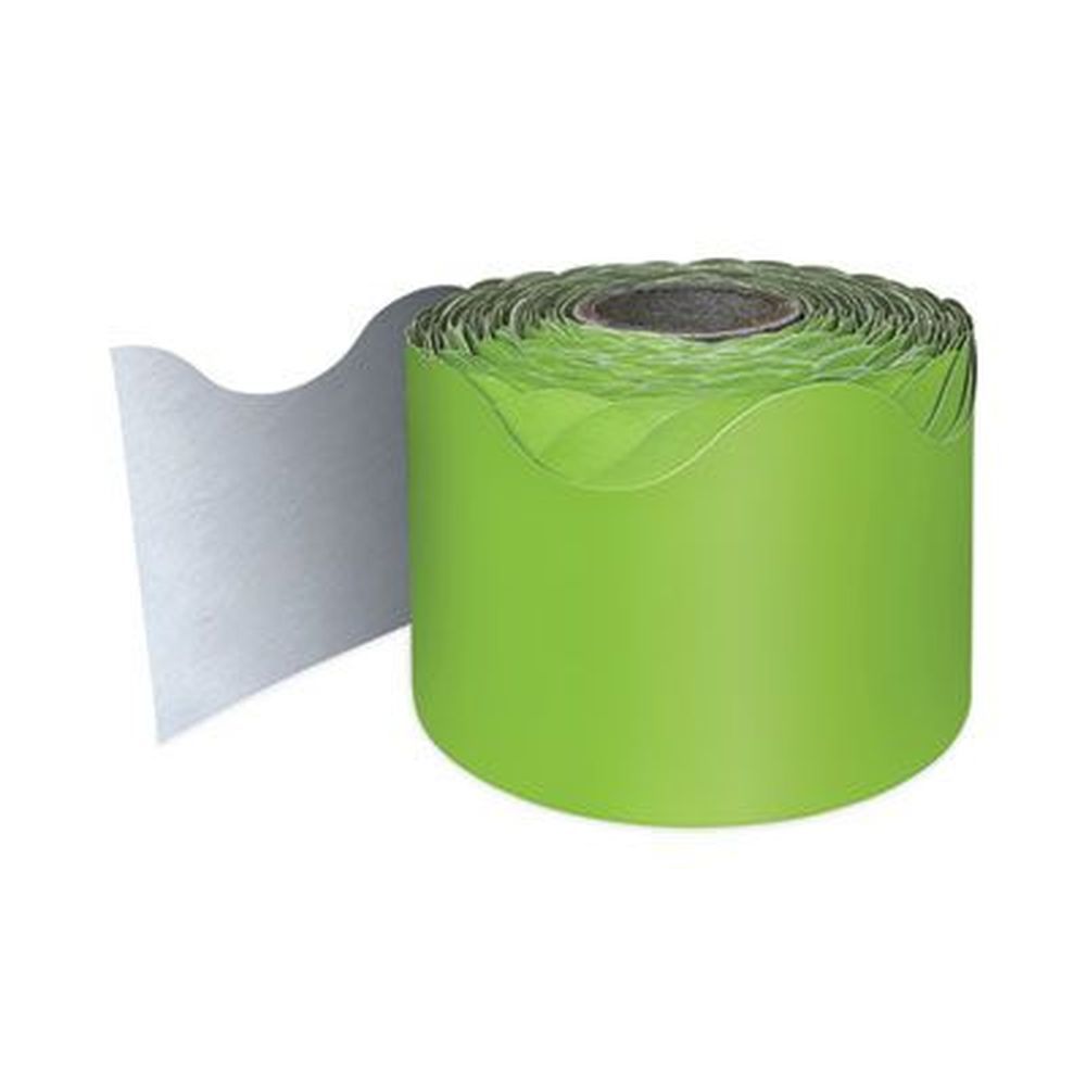 Carson Dellosa Education Lime Rolled Scalloped Border, 2.25 Inch X 65 Feet