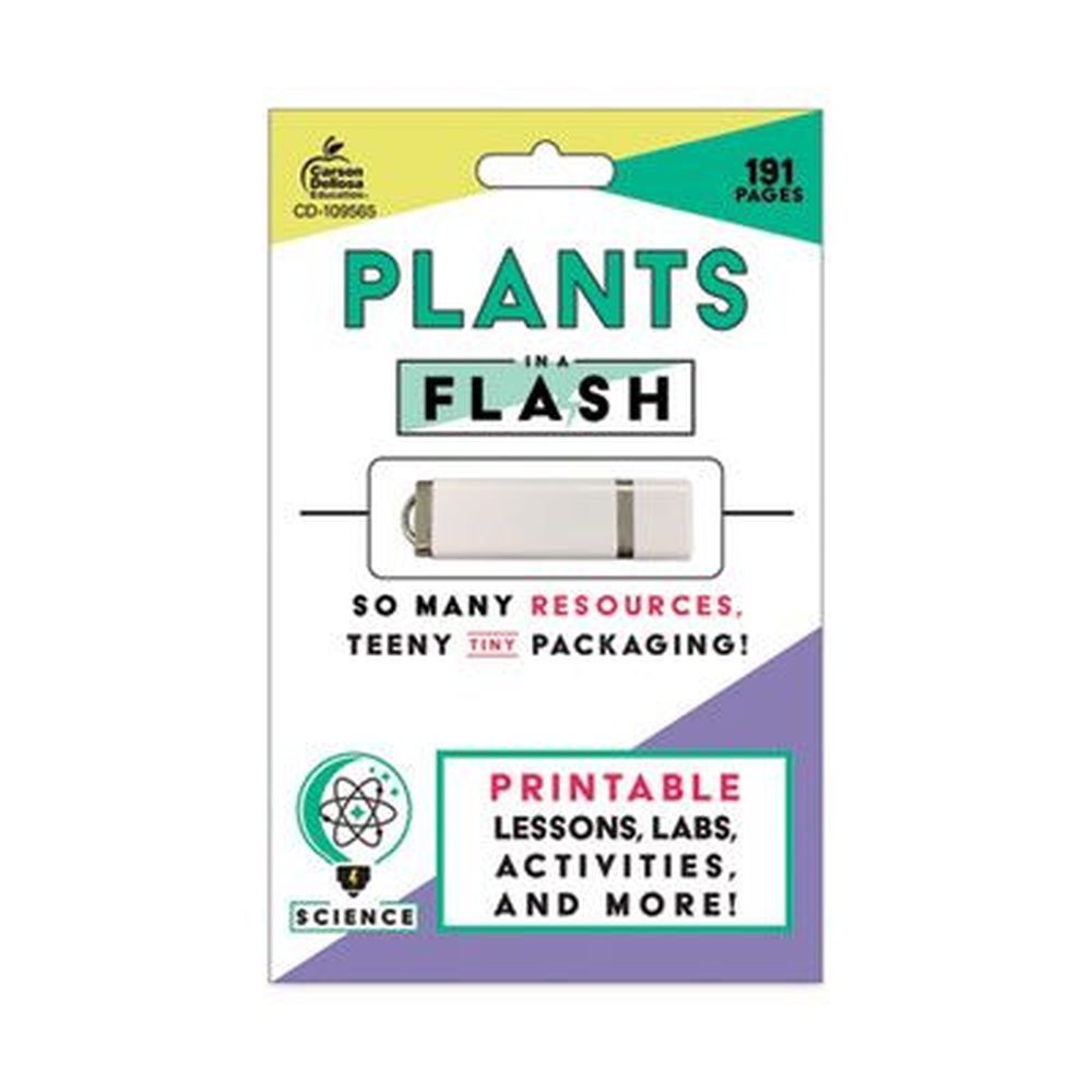 Carson-dellosa Education 191 Pages Plants In A Flash Usb For Ages 5-8