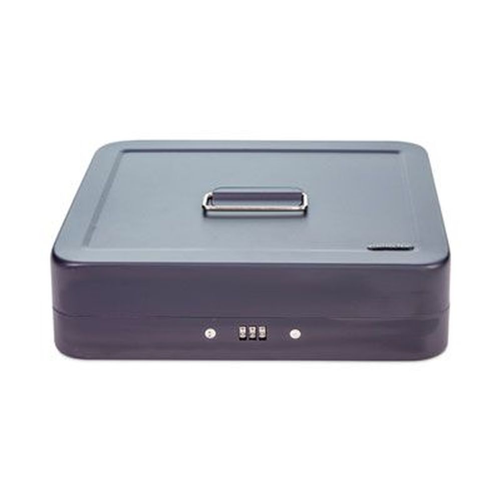 Controltek Charcoal 6 Compartments Cash Box With Combination Lock, 11.8 X 9.5 X 3.2 Inch