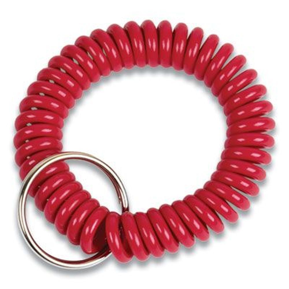 Controltek Red Plastic Wrist Key Coil Key Organizer -- 12 Per Pack