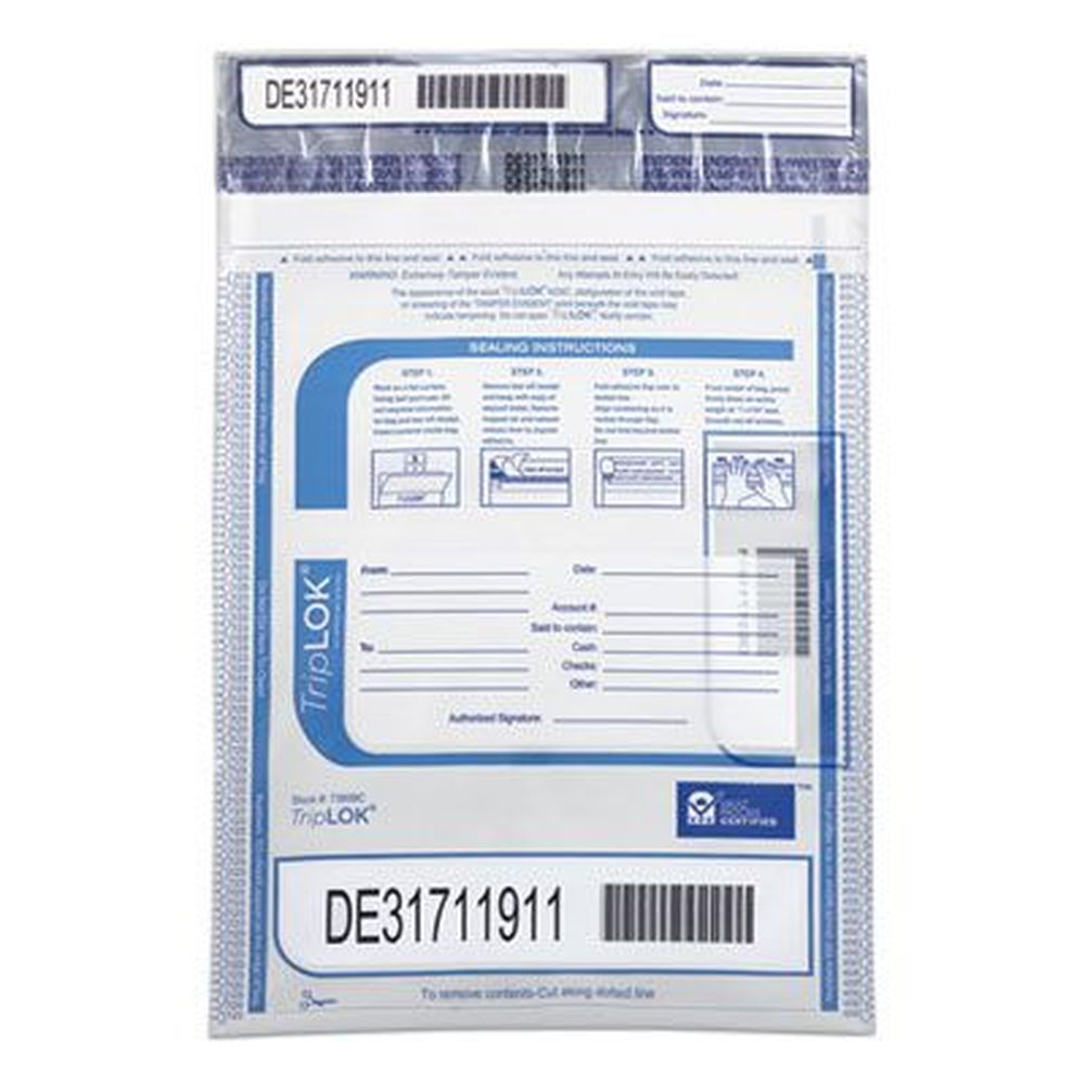 Control Papers Triplok Series Clear Tamper Evident Bag, 9 X 12 Inch -- 100 Per Pack