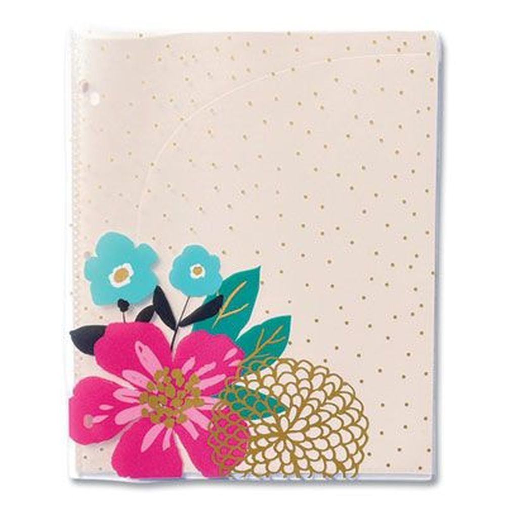 Carolina Pad Assorted Panache Glossy 3 Hole Punched 6-pocket Folder, 11 X 8.5 Inch