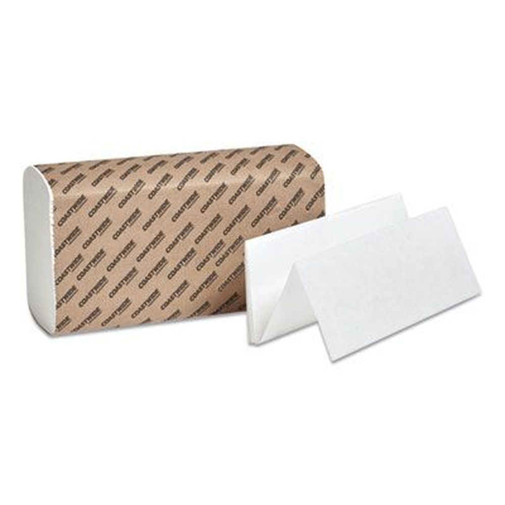Coastwide Professional White Multi-fold Paper Towels, 9.5 X 9.25 Inch - 250 Sheets Per Pack -- 16 Packs Per Case