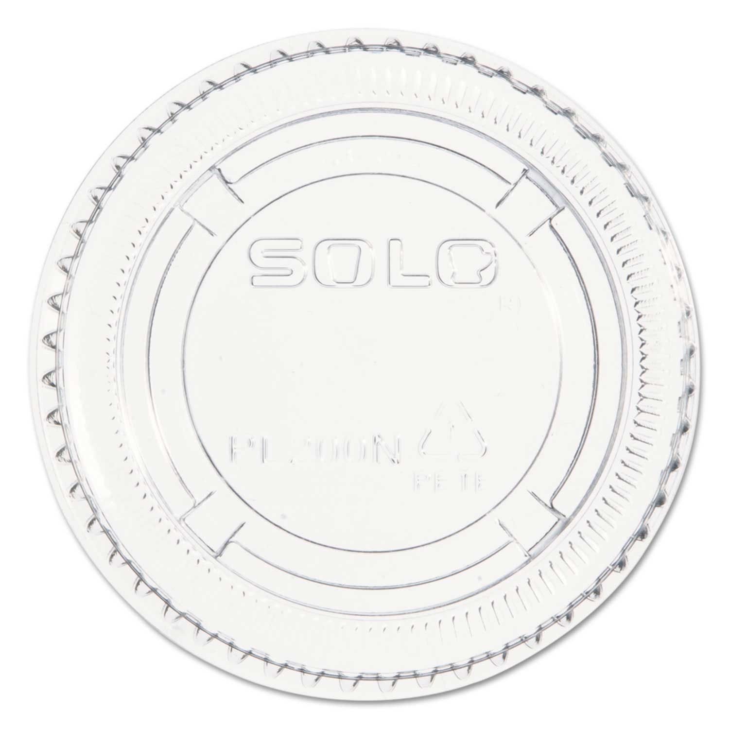 Dart Solo Ultra Clear Medium Pet Portion Cup Lid Only -- 2500 Per Case