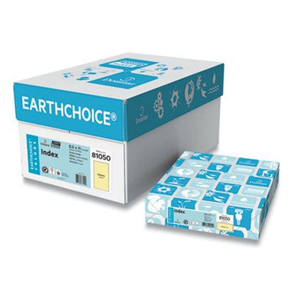 Domtar Canary Yellow Card Stock, 110 Pound Cover Weight -- 250 Per Pack
