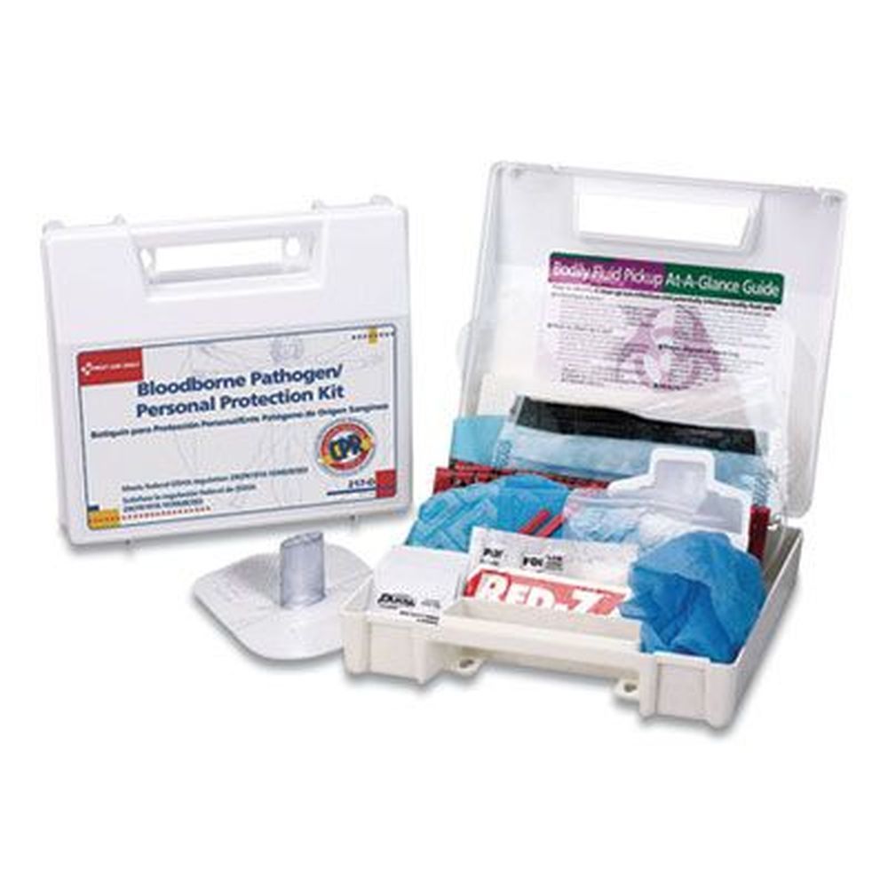 First Aid Only Bloodborne Pathogen And Personal Protection Kit With Microshield, 26 Pieces